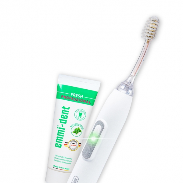 Emmi-Dental Metallic „Naturweiss“ inkl. 2 Bürstenköpfe gratis